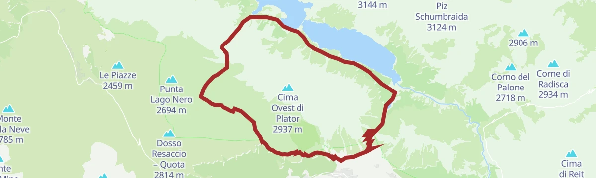 Route map: Val Vezzola and Val Trela